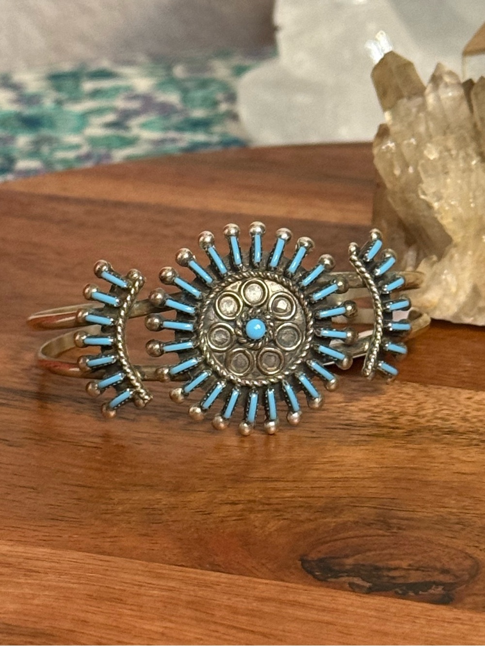 Philander Gia - Zuni Handmade Needlepoint Cuff Bracelet